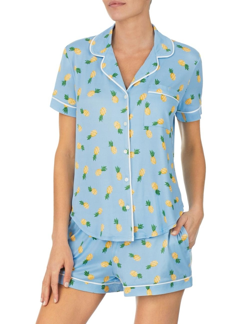 Kate Spade Pineapple Print Light Blue Pajama Set!